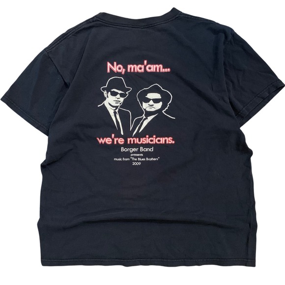 Fruit of the Loom Other - 2009 Blues Brothers Borger Band‎ Fruit of the Loom Graphic T-Shirt Black Mens L